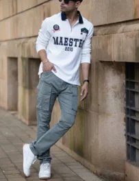 White Structured Oversized Printed T-Shirt for Men – Cotton Polyester Casual Wear | India Store Mart