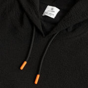 Black Relaxed Fit Hoodie for Men – Textured Casual & College Wear