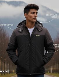 Boldfit jackets for men stylish latest puffer winter jacket