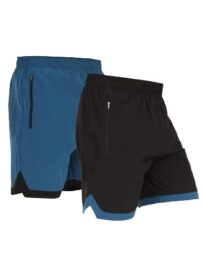 Men’s 2-Pack Polyester Yoga & Running Shorts