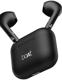 Boat Airdopes Joy, 35Hrs Battery, Fast Charge, IWP Tech, Low Latency, 2Mic ENx, Type-C Port, v5.3 Bluetooth Earbuds, TWS Ear Buds Wireless Earphones with mic(Jet Black)