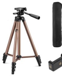 Syvo WT 3130 Aluminum Tripod (133CM), Universal Lightweight Tripod with Mobile Phone Holder Mount & Carry Bag for All Smart Phones, Gopro, Cameras